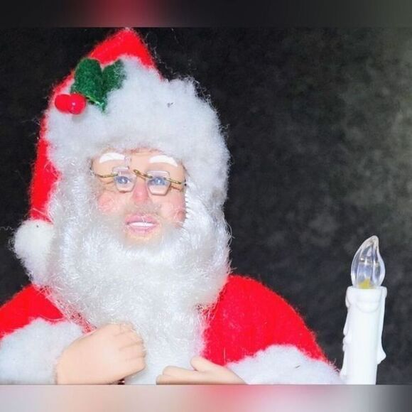 Vintage 1991 Holiday Scene Carols Crestone Family SANTA FIGURE CHRISTMAS Music - Picture 4 of 8